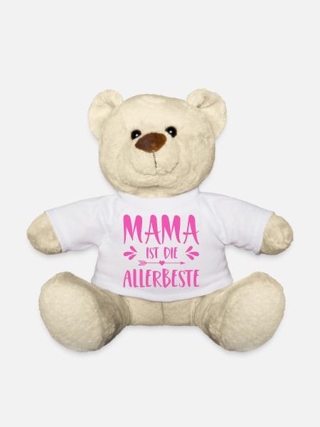Mama ist die Allerbeste - Teddy - Weiß