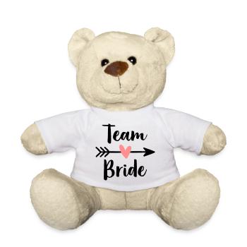 Team Bride heart cupid arrow hen party - Teddy Bear - white - Front