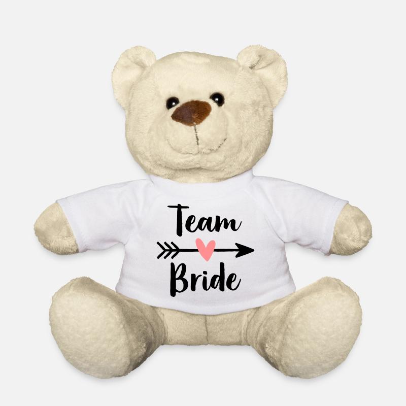 Équipe coeur bride cupidon flèche poule partie - Nounours - blanc