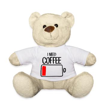 Karmesinroter Block auf schwarzer Leinwand - Teddy - Weiß - Vorne