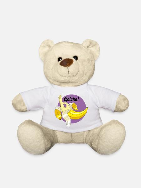 Mème Troll Banane - Nounours - blanc