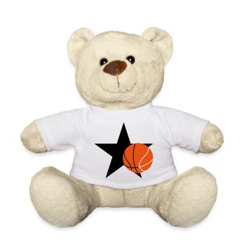 Basketball - Basket Ball - Game - Sport - Player - Teddy - Weiß - Vorne