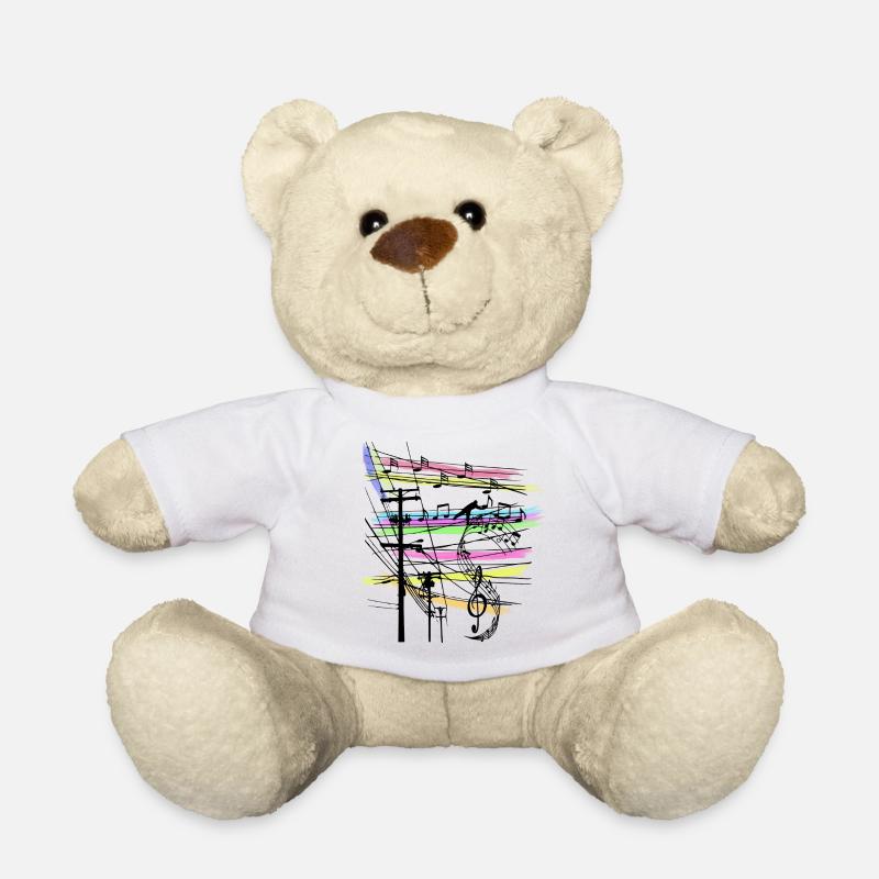 Notes de musique - Nounours - blanc