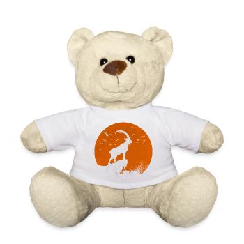 Capricorne rouge lune - Nounours - blanc - Devant