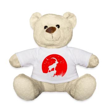 Roter Mond und Steinbock - Teddy - Weiß - Vorne
