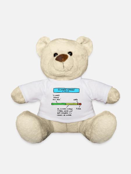 Climate change timeline - Teddy Bear - white