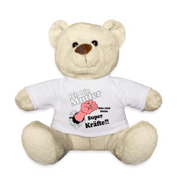 Mutter,Mama,Muttertag, Mutter , super Kräfte(25) - Teddy - Weiß - Vorne