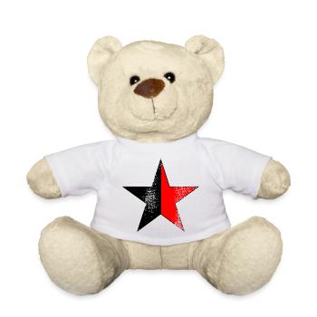 Étoile noir-rouge - Nounours - blanc - Devant