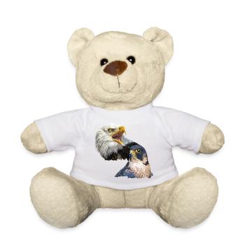 Weißkopfseeadler und Wanderfalke - Teddy - Weiß - Vorne