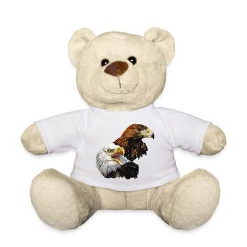 Pygargue à tête blanche et aigle royal - Nounours - blanc - Devant