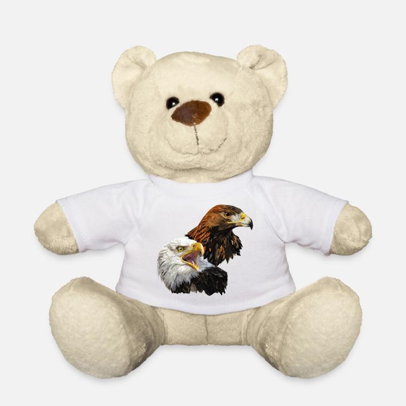 Pygargue à tête blanche et aigle royal - Nounours - blanc