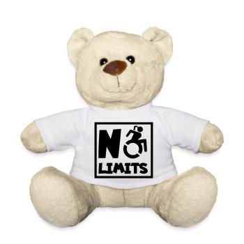 Aucune limite pour cette dame en fauteuil roulant # - Nounours - blanc - Devant