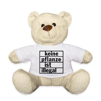 Keine Pflanze ist illegal - Teddy - Weiß - Vorne