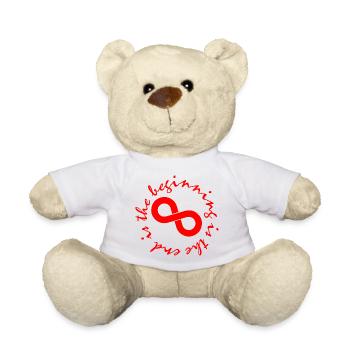 The beginning is the end - red - Teddy Bear - white - Front