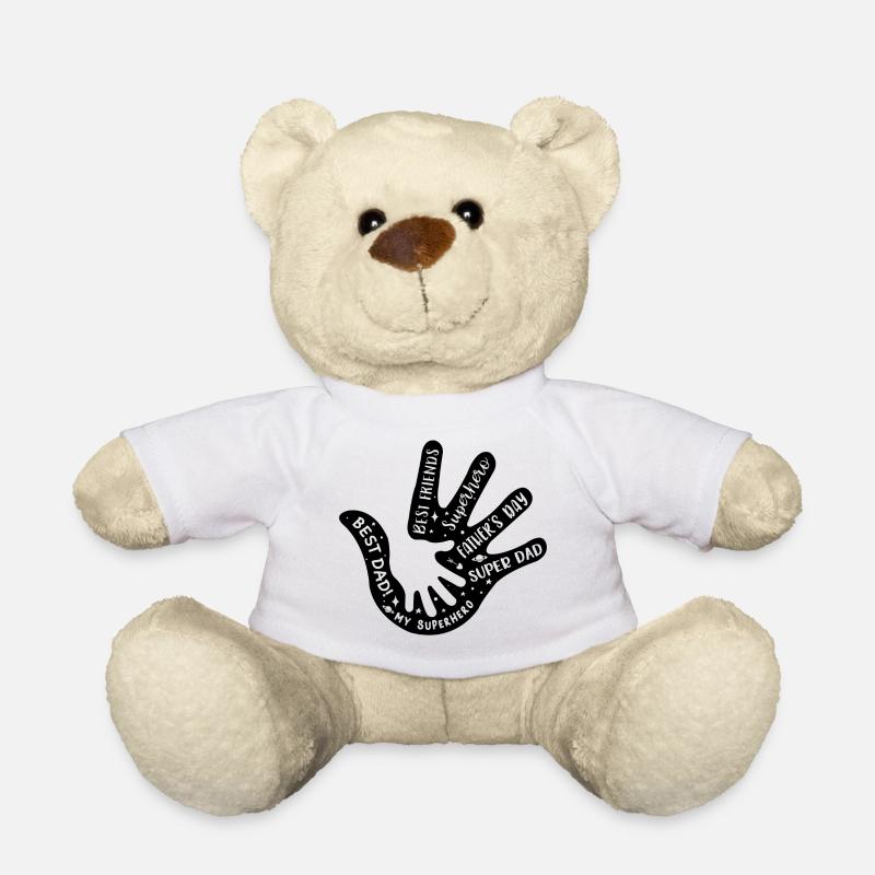 Père Main dans la main - Nounours - blanc