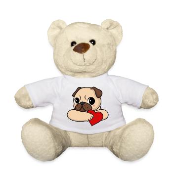 Carlin avec du cœur - Nounours - blanc - Devant