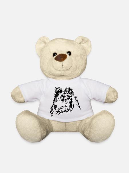 Sheltie Kopf - Teddy - Weiß