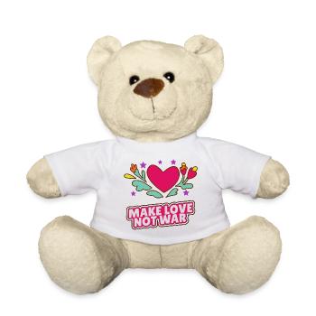 Mach Liebe nicht Krieg - Teddy - Weiß - Vorne
