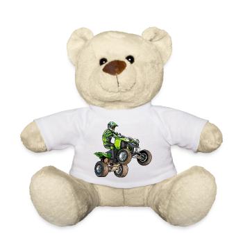 Quad Motorcycle - Teddy Bear - white - Front