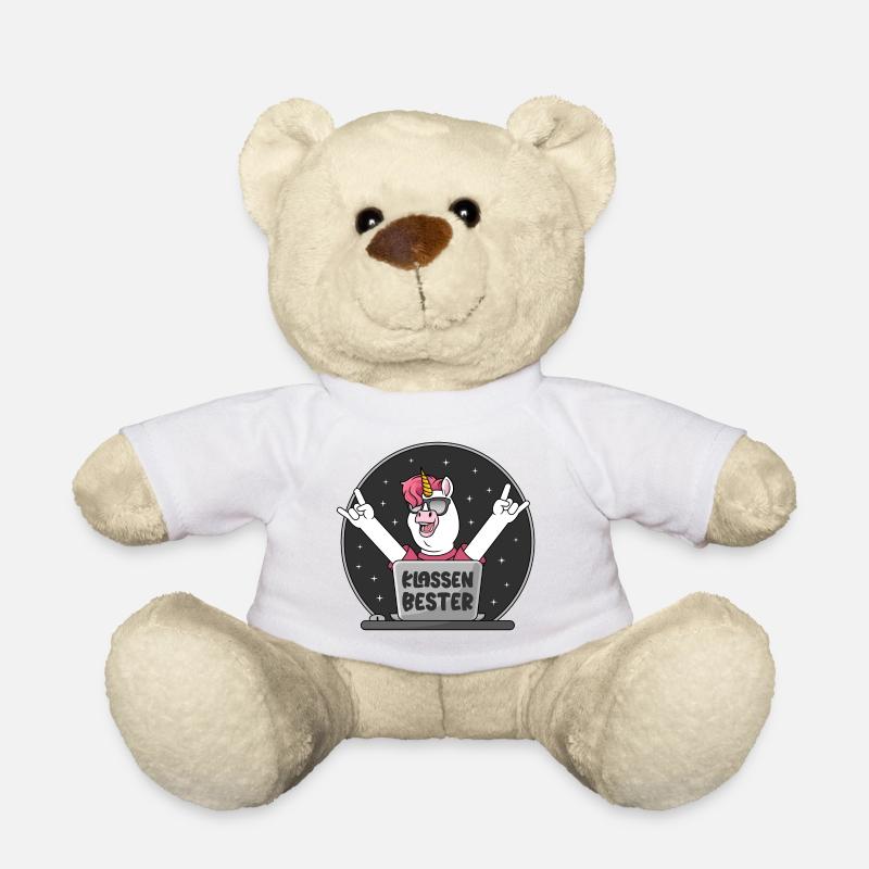 Bester in der Klasse Schule Einhorn Klassenbester - Teddy - Weiß