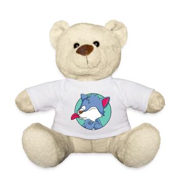 Cheeky little wolf - Teddy Bear - white - Front