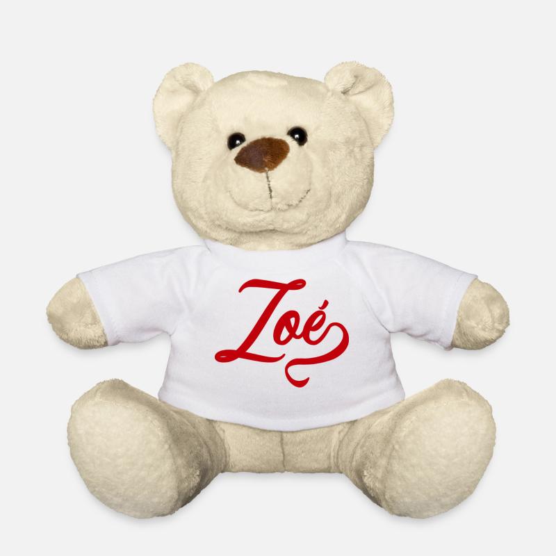 Zoé - Prénom - Nounours - blanc