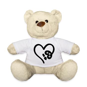 Painter Heart Art Lovers - Teddy Bear - white - Front