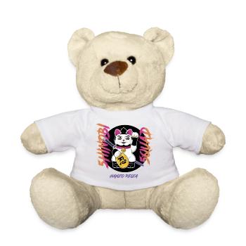Crazy Cat Shinobi Tee White - Teddy Bear - white - Front