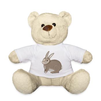 Hase braun - Teddy - Weiß - Vorne