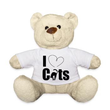 I love cats - Teddy - Weiß - Vorne