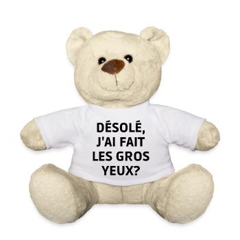 les gros yeux - Nounours - blanc - Devant