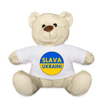 Slava ukraini - Nounours - blanc - Devant