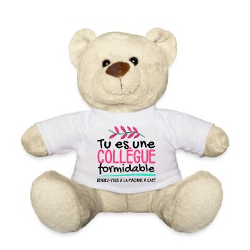 Tu es une collègue formidable - Nounours - blanc - Devant