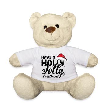 Weihnachtsmannmütze Minimale Grafik - Teddy - Weiß - Vorne
