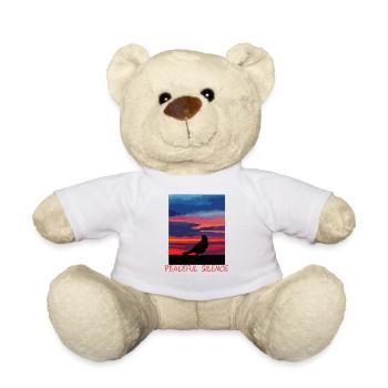 Oiseau dans le ciel du soir paix - Nounours - blanc - Devant