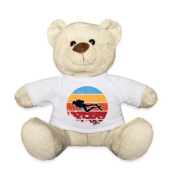 Sunset Diver Silhouette - Teddy - Weiß - Vorne