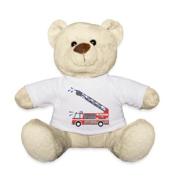 Feuerwehrauto mit Leiter - Teddy - Weiß - Vorne