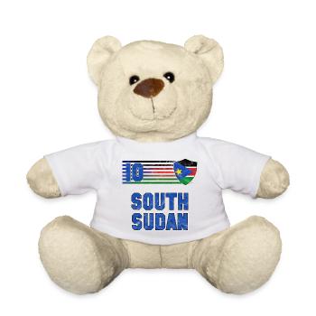 Équipe du Soudan du Sud de football - Nounours - blanc - Devant
