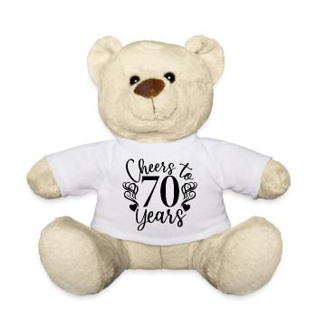 Prost auf 70 Jahre 70. Geburtstag - Teddy - Weiß - Vorne