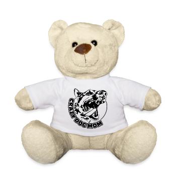 CRAZY DOG MOM Dog Saying Dogs Mother Wilsigns - Nounours - blanc - Devant