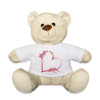 Toi et moi liés par le tendre lien de l’amour - Nounours - blanc - Devant