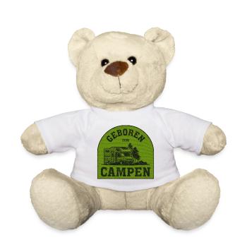 Geboren Zum Campen Patch - Teddy - Weiß - Vorne