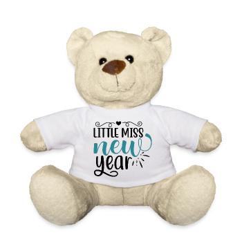 Design Little miss new year - Nounours - blanc - Devant