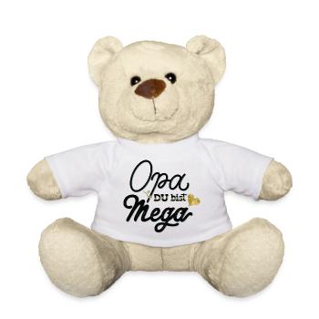 Opa, du bist mega - Teddy - Weiß - Vorne