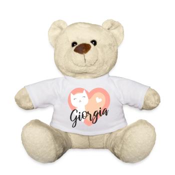 Giorgia Nom Prénom Chaton - Nounours - blanc - Devant