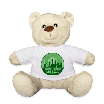 Lisboa Bridges Silhouette Trains - Teddy Bear - white - Front
