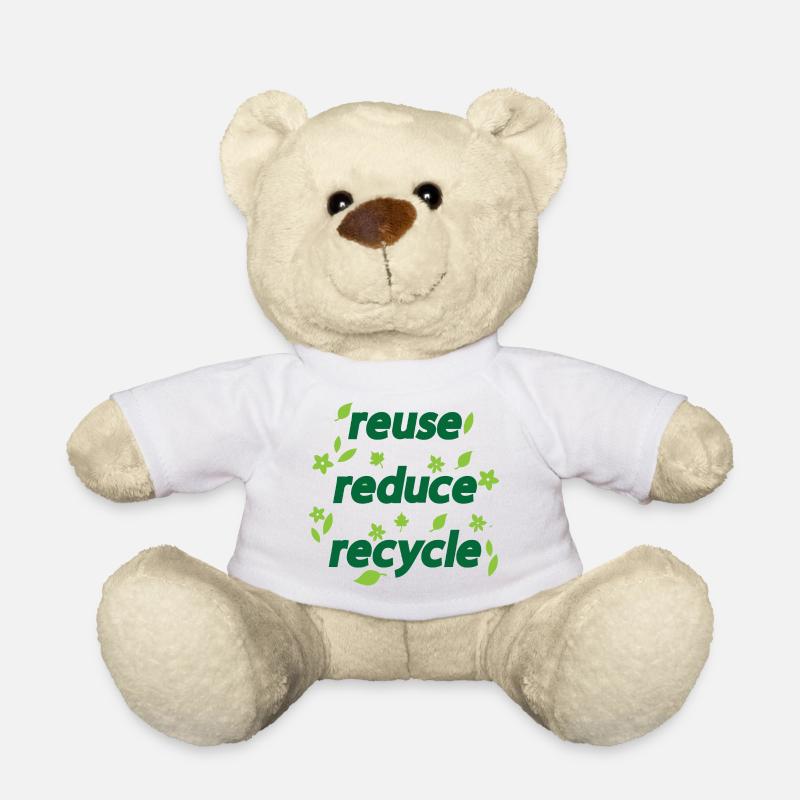 Reduce Reuse Recycle - Teddy Bear - white