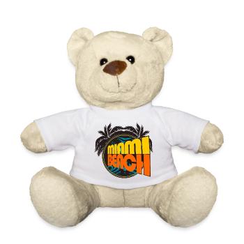 Miami Beach Retro-Palmen - Teddy - Weiß - Vorne