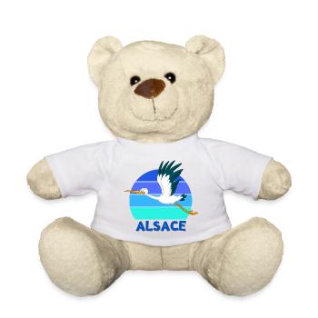 ALSACE, Alsace, Alsacien, Strasbourg - Nounours - blanc - Devant