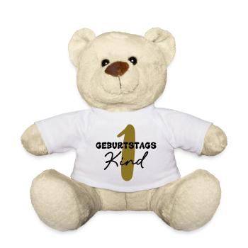 Geburtstagskind 1 Jahr - Teddy - Weiß - Vorne